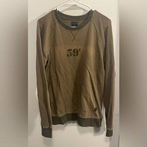 Men's Olive Green Crew Nexk